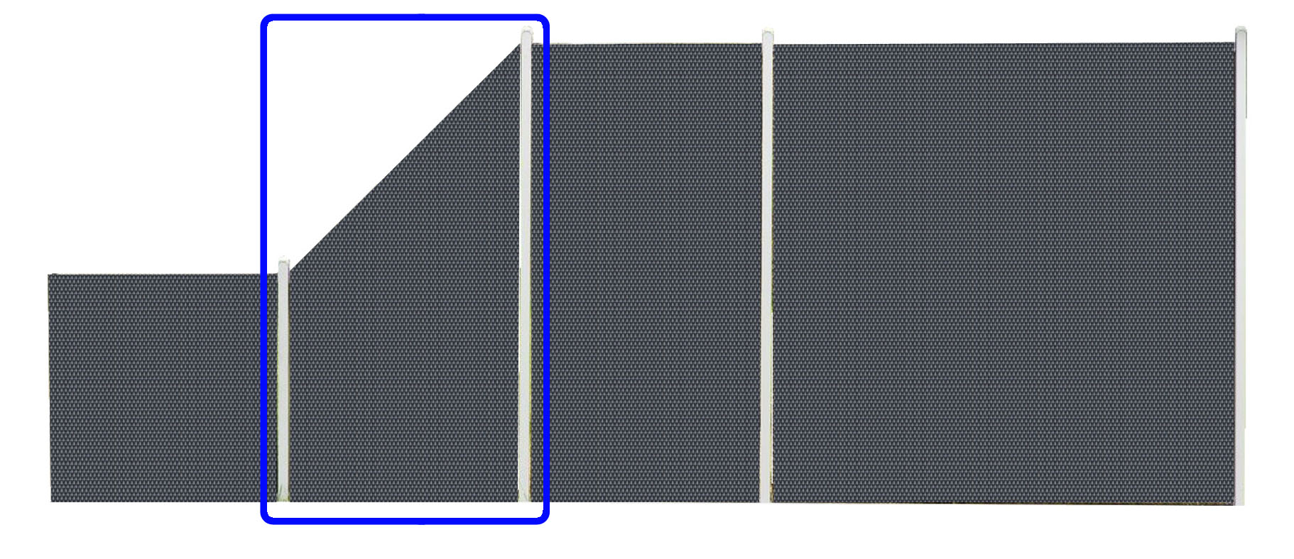 Płot Panelowy Dwustronny 180x180cm Technorattan – kolor brąz jasny + ciemny